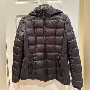 Nautical water resistant jacket with detachable hood